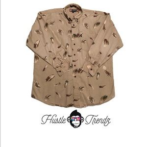 Vintage Chaps Ralph Lauren Feather Button Down